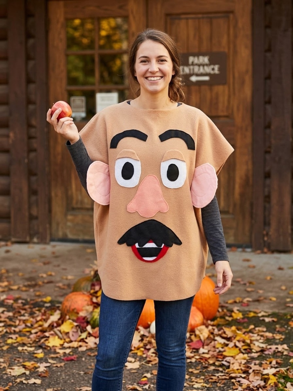 Adult Tan Mr. Face Character Costume
